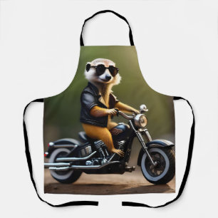 Meerkat Bikie On A Motorbike, Apron