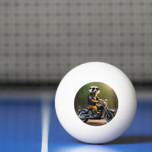 Meerkat Bikie On A Motorbike, Ping Pong Ball