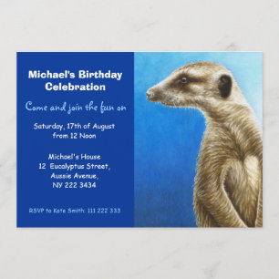 Meerkat Birthday Party Invitation