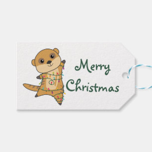 Meerkat Christmas Snow Winter Animals Trucker Hat Gift Tags
