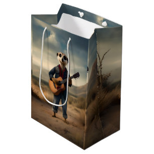 Meerkat Country And Western Artist, Medium Gift Bag
