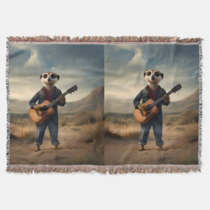 Meerkat Country And Western Artists, Throw Blanket