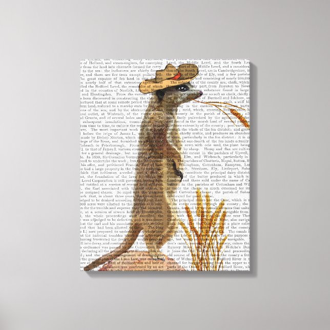 Meerkat Cowboy Canvas Print (Front)