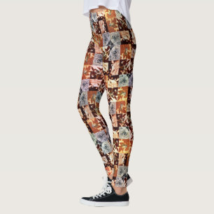 Meerkat Cross Weave Pattern, Leggings