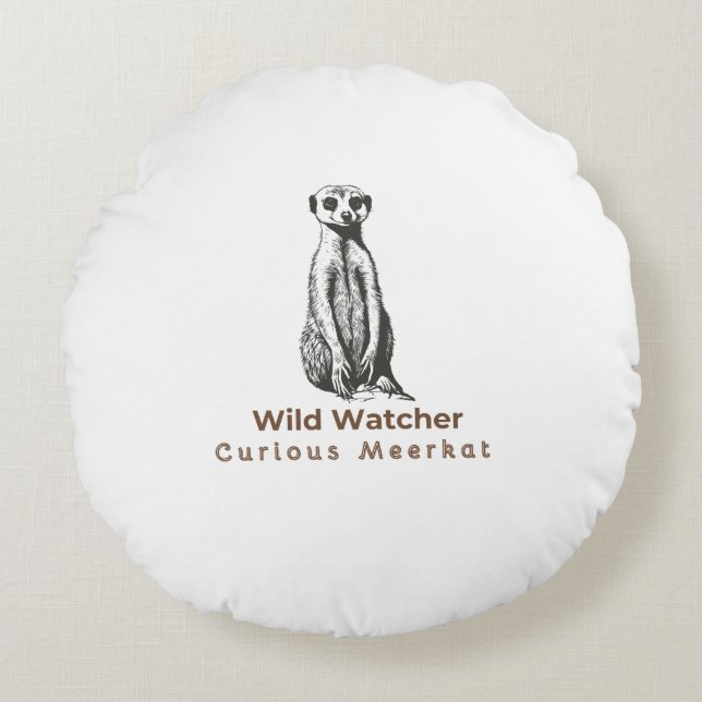 meerkat cute funny round pillow (Front)