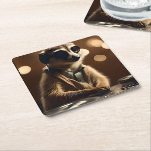 Meerkat DJ, Square Paper Coaster