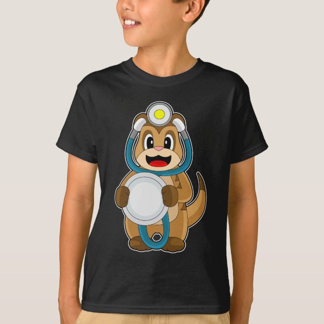 Meerkat Doctor Stethoscope T-Shirt (Front)
