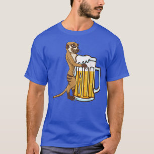 Meerkat Drinking Beer  T-Shirt