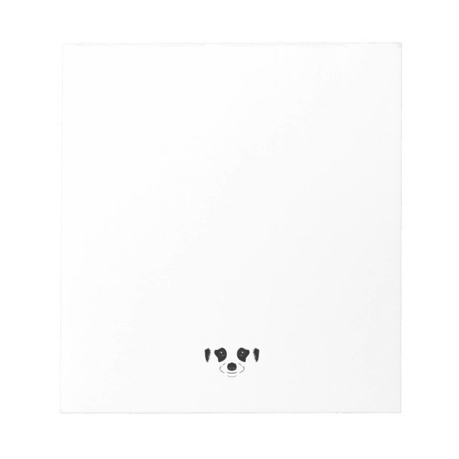 Meerkat face silhouette notepad (Front)