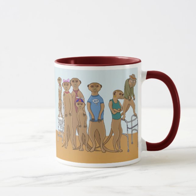 Meerkat Family Portrait Mug (Right)