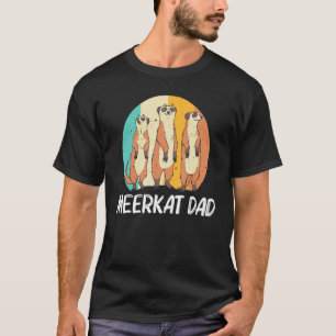 Meerkat For Dad Father Retro Wildlife Zoo Animal T-Shirt