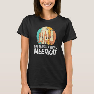 Meerkat For Men Women Retro Wildlife Zoo Animal    T-Shirt