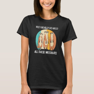 Meerkat For Men Women Retro Wildlife Zoo Animal T-Shirt