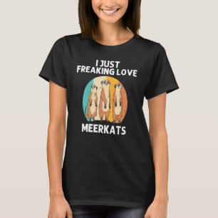 Meerkat For Men Women Retro Wildlife Zoo Animal T-Shirt