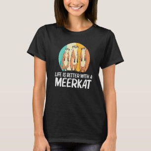 Meerkat For Men Women Retro Wildlife Zoo Animal    T-Shirt
