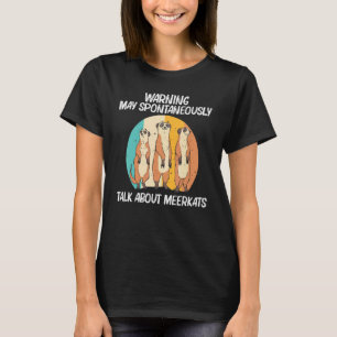 Meerkat For Men Women Retro Wildlife Zoo Animal T-Shirt