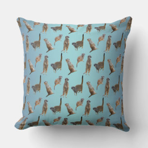 Meerkat Frenzy Pillow (Sky Blue Mix)