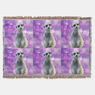 Meerkat,_Glitter_Ball,_Throw_Blanket Throw Blanket