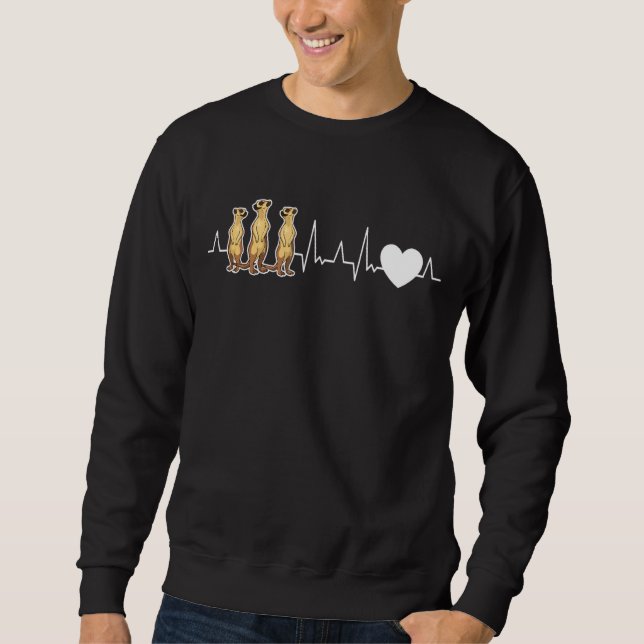 Meerkat Heartbeat Sweatshirt (Front)