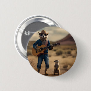 Meerkat Hoedown, 2 Inch Round Button