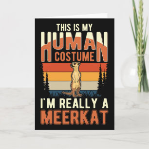 Meerkat Human Costume Halloween Meerkat Card