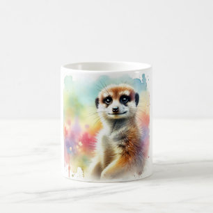 Meerkat in Light 020924AREF144 - Watercolor Coffee Mug