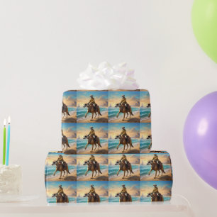 Meerkat Jockey On A Meerkat Horse, Wrapping Paper