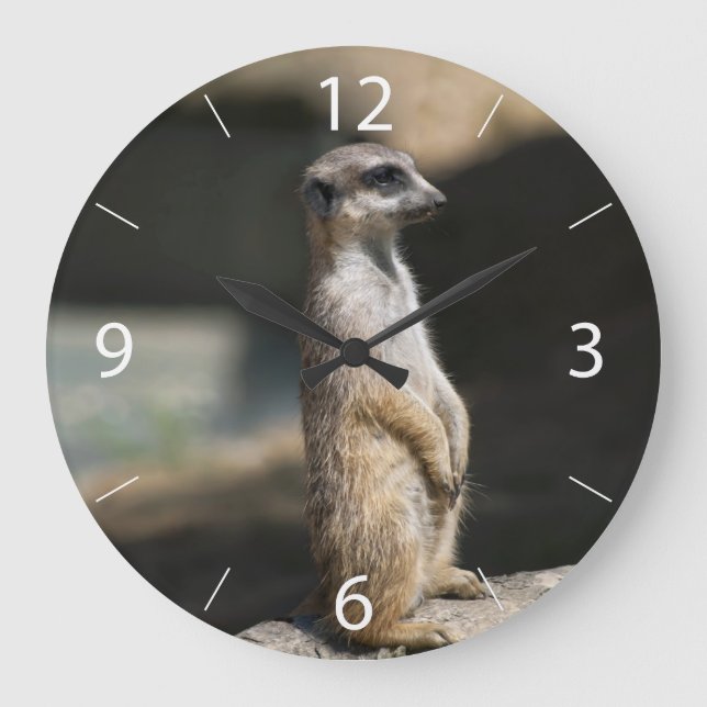 Meerkat Large Clock (Front)