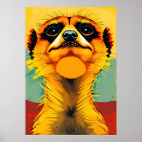 Meerkat Majesty – Pop Art Safari Guardian
