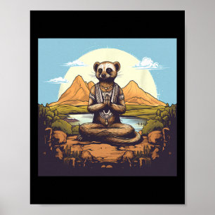 Meerkat Meditation Yoga Poster