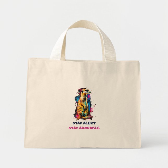 Meerkat Mini Tote Bag (Front)