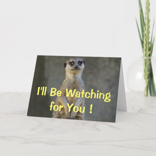 Meerkat Missing You Card (Front)