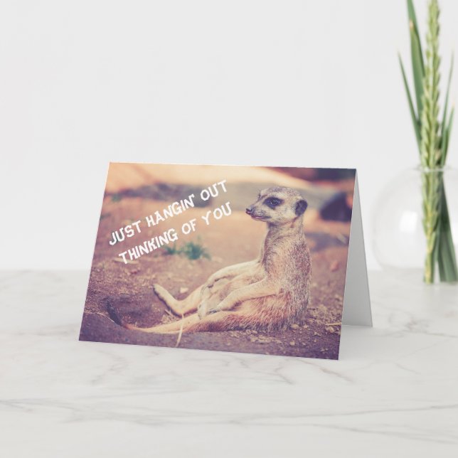 Meerkat Missing You Greeting Card (Front)