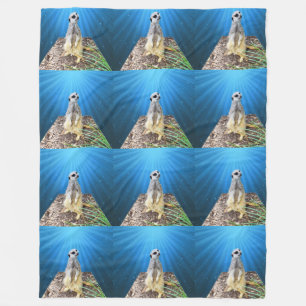 Meerkat Moonlight Express,_Large Fleece Blanket