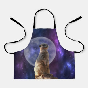 Meerkat On A Full Moon Night, Kids Apron