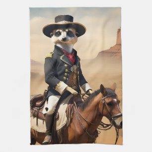 Meerkat On A Horse: Could Be The Lone Stranger Kitchen Towel