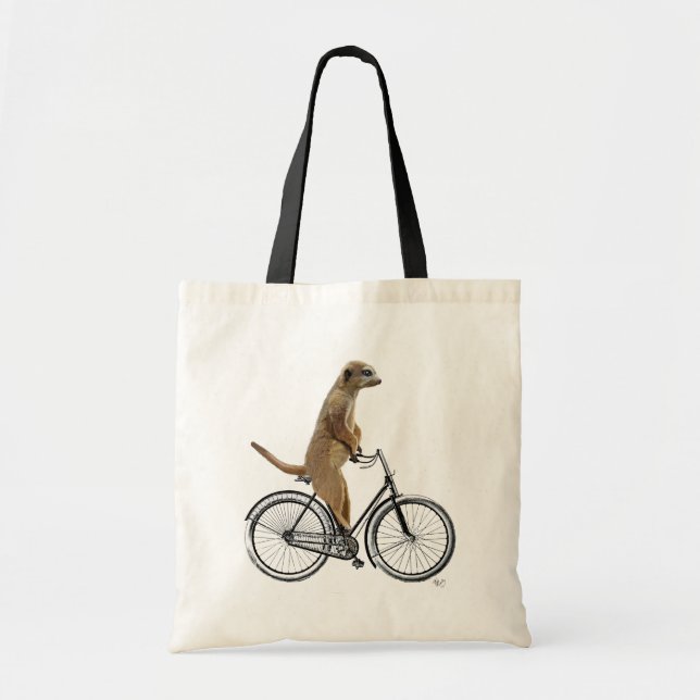 Meerkat on Bicycle 2 Tote Bag (Front)
