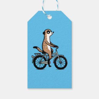 Meerkat on bike gift tags