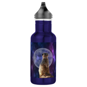 Meerkat On Blue Moonlight Night Watch, 532 Ml Water Bottle