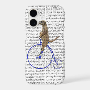 Meerkat On Blue Penny Farthing