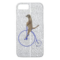 Meerkat On Blue Penny Farthing