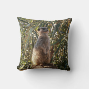 Meerkat On Guard Duty, Throw Pillow
