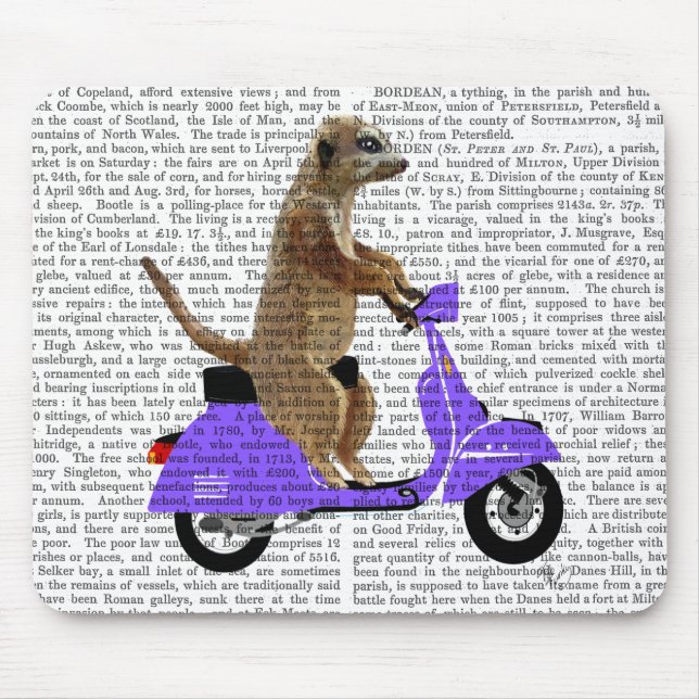 Meerkat on Lilac Moped Mouse Pad (Front)