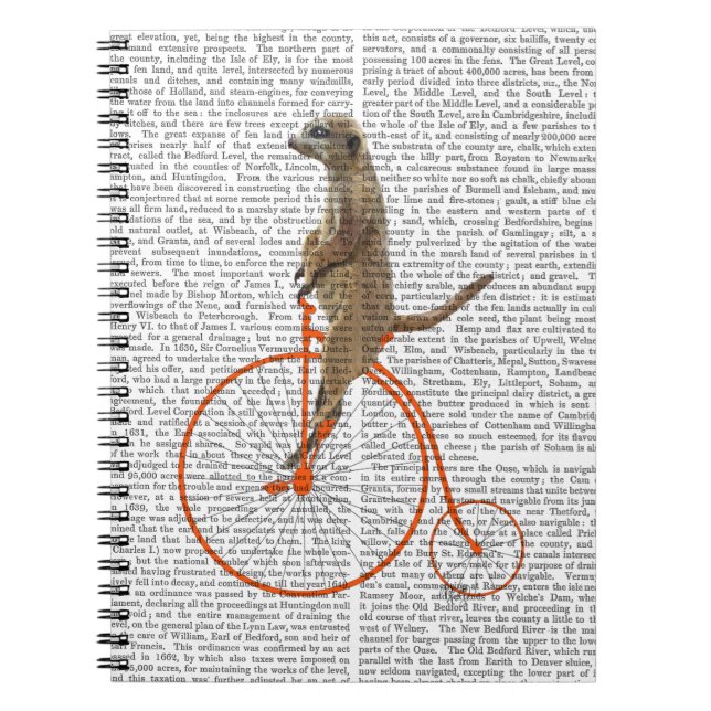 Meerkat on Orange Penny Farthing Notebook (Front)