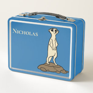 Meerkat Personalized Metal Lunch Box