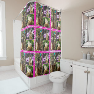 Meerkat,_Photo_Collage,_Shower_Curtain.