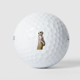 Meerkat - Pop Art Style & Posterized Golf Balls