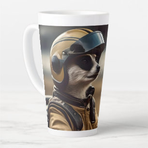Meerkat Professional Racing Car Driver, Latte Mug