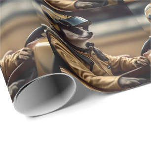 Meerkat Professional Racing Car Driver, Wrapping Paper