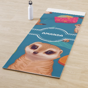 Meerkat Rainbow Colourful Personalized Pattern Yoga Mat